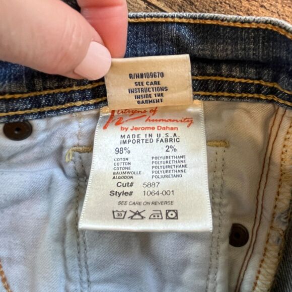 Citizens of Humanity Size 29 Ingrid Stretch Jeans Low Waist Flare - Picture 6 of 9